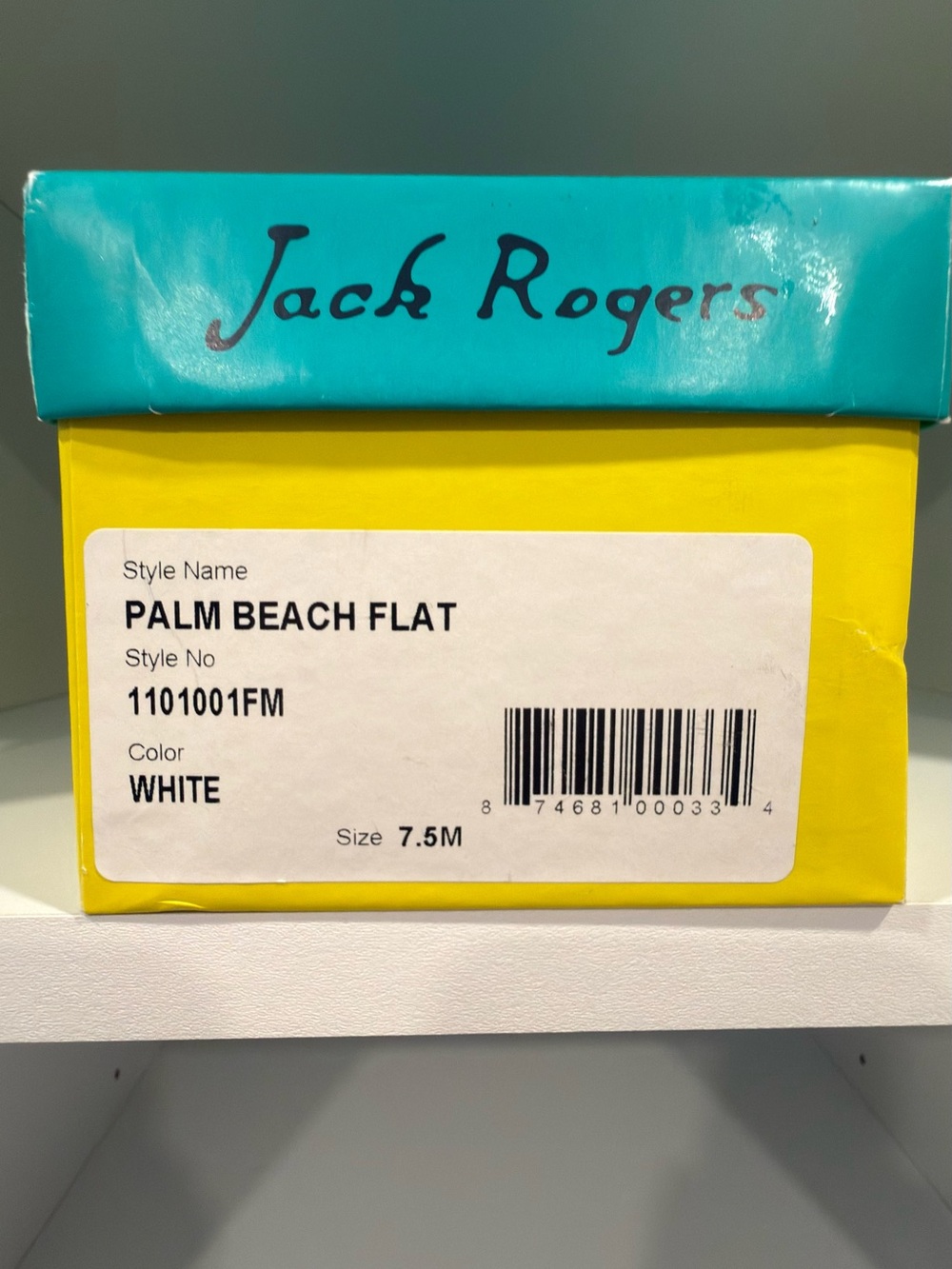 Jack Rogers Palm Beach White Leather Flower Sandals Size 7.5M - Picture 3 of 6
